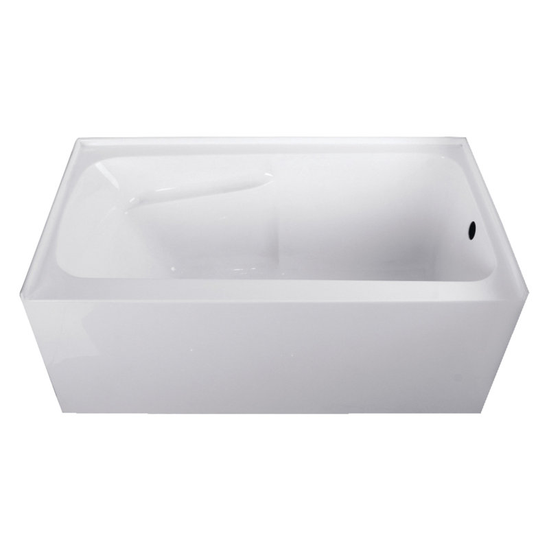 Kingston Brass Eden Acrylic 54" x 30" Alcove Soaking Bathtub Wayfair